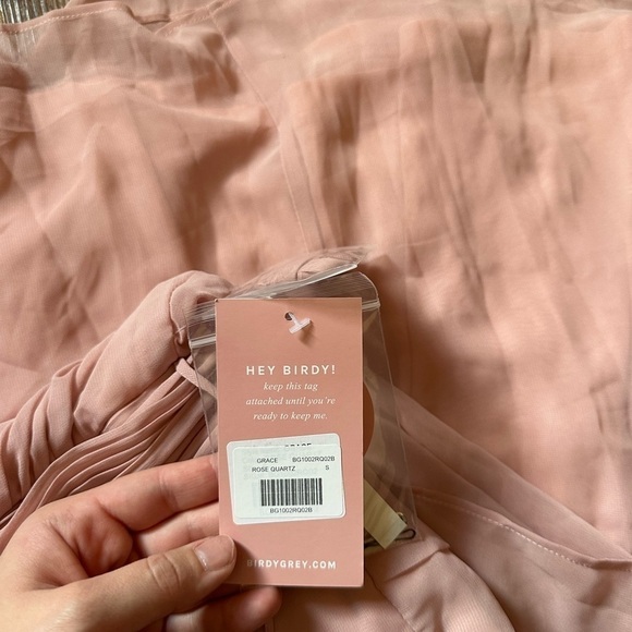 BIRDY GREY Grace Convertible Chiffon Dress In Rose Quartz - Picture 6 of 7
